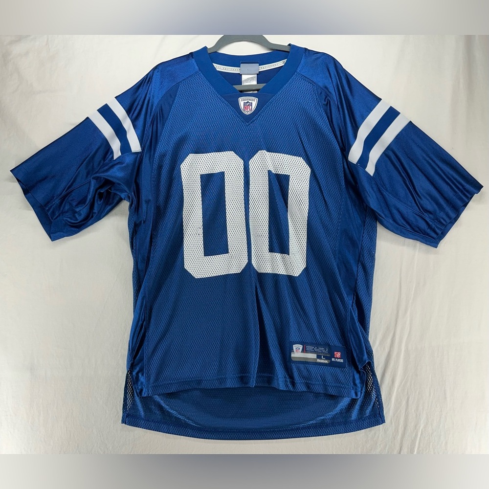 Indianapolis‎ Colts NFL Rebook Classic Blue Colts #00 Jersey Size L On Field
